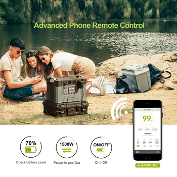 ALLPOWERS Portable Power Station 110V/220V Solar Generator , Emergency Power Supply For Outdoor Camping Iphone Laptop Fishing 3