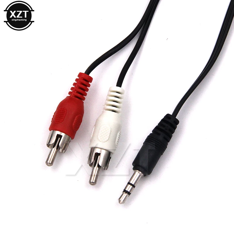 Фото Аудиокабель 1,2 м со штекером 3,5 мм и 2 RCA штекерами №2