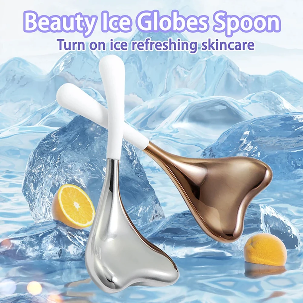 Neck Face Massager Skin Care Device Cooling Spa Ice Globes Roller Stainless Steel Gua Sha Cryo Sticks Face Eyes Massager Gifts Women