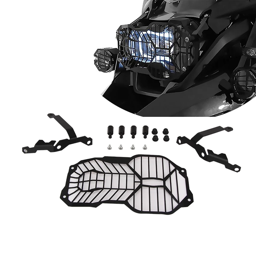 

Motorcycle Headlight Cover Protector Grille Black Head Light Guard Motocross Accessories For BMW R1200 GS Adventure 2013-2019