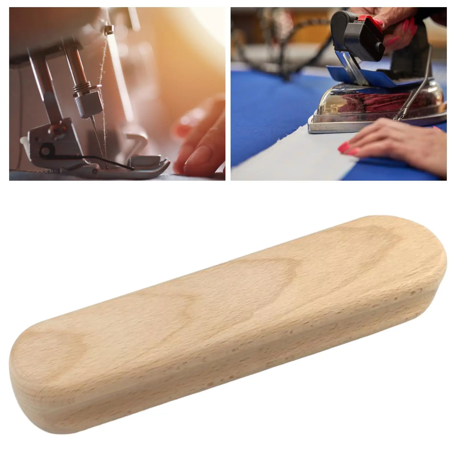 Wooden Tailors Clapper Large Handheld Seam Flattening Tool 24cm Professional Clapper for Sewing