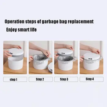 1pcs Automatic Sensor Trash Can Electronic 3L Household Smart Bin Kitchen Dustbin Bathroom Toilet Waterproof Bucket Garbage 5