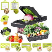 

Vegetable Cutter Multifunctional Fruit Slicer Grater Shredders Drain Basket Vegetable Slicers 8 In 1 For Kitchen Accessories