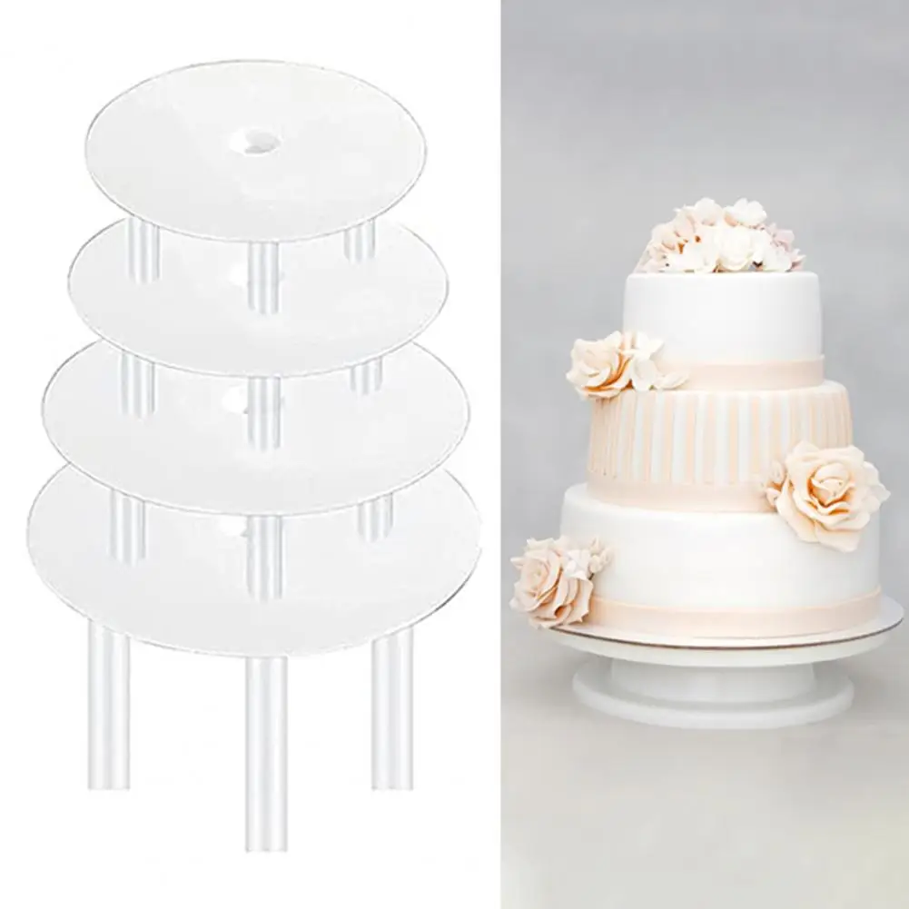 36 Pieces Plastic Cake Dowel Rods Set 20 Pieces White Cake Sticks Support  Rod and 4 Pieces Cake Separator Plates - AliExpress