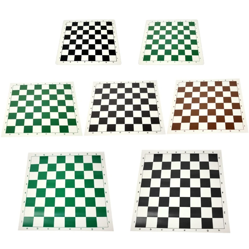 Lightweight PU Leather Chessboard Classic Folding Travel Chess Board Roll Up Chess Board Flat International foldable chess board,folding chess board