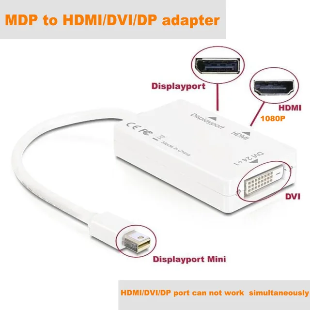 Adaptateur Mini DisplayPort DP vers HDMI