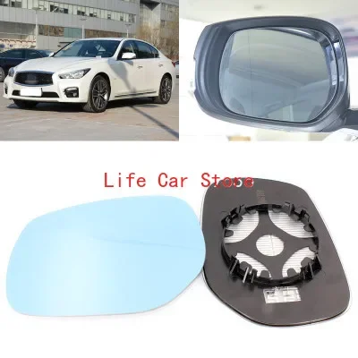 

For Infiniti Q50L Large Field Vision Blue Mirror Car Rearview Mirror Heating Wide-angle Reversing Lens