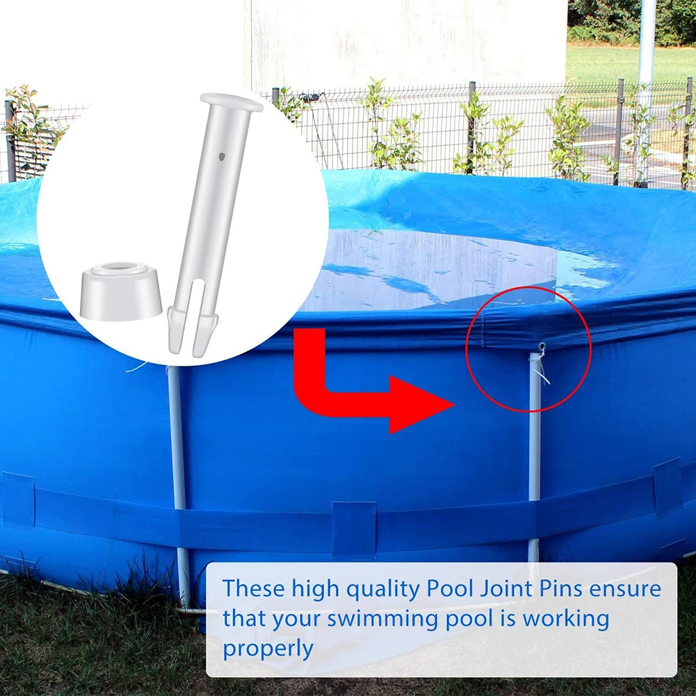 12/24-teilige Ersatz-Kunststoff-Pool verbindungs stifte mit Gummi dichtung für Intex-Rundschloss-Set verbinden das Schwimmbad teil zum Einsetzen des Nagels – Detail 6