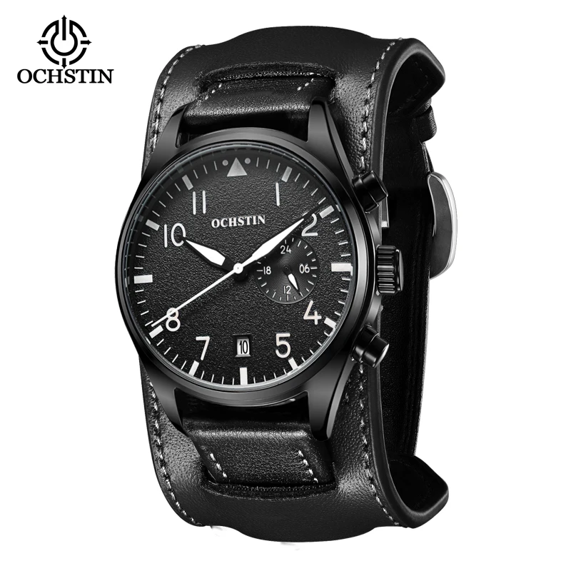 OCHSTIN New Craftsmanship Series Casual Fashion Simple Waterproof Quartz Movement Multifunctional Glow Men's Quartz Watch