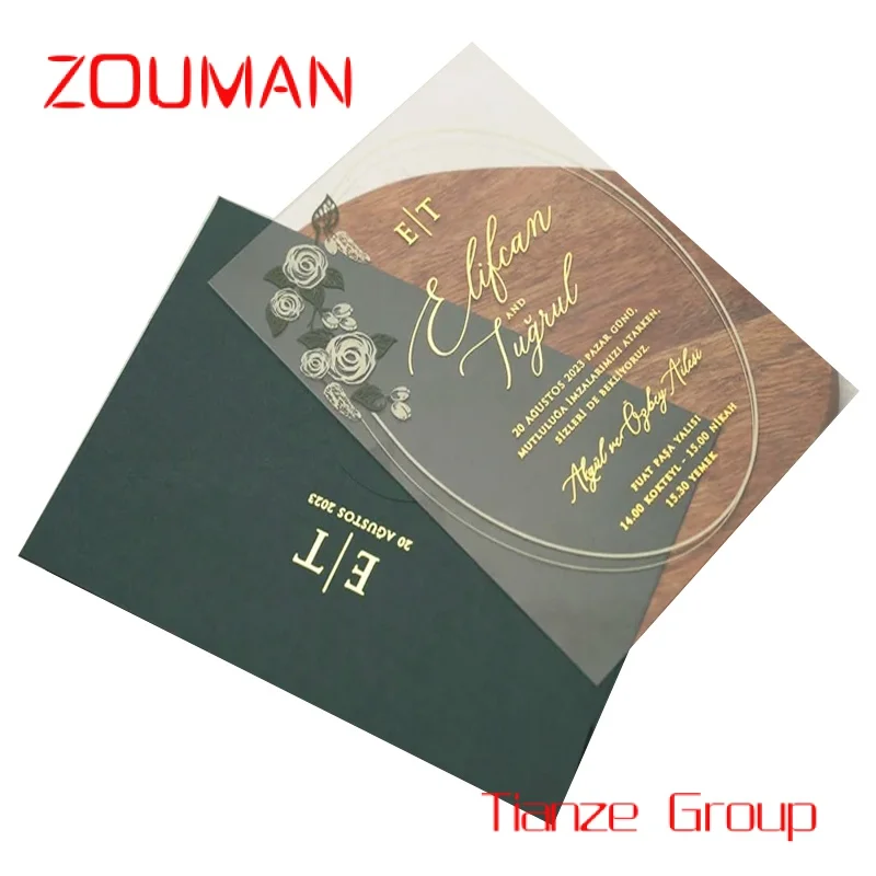 

Custom , Acrylic UV printing wedding acrylic invitations wedding custom menu commemorative card invitation