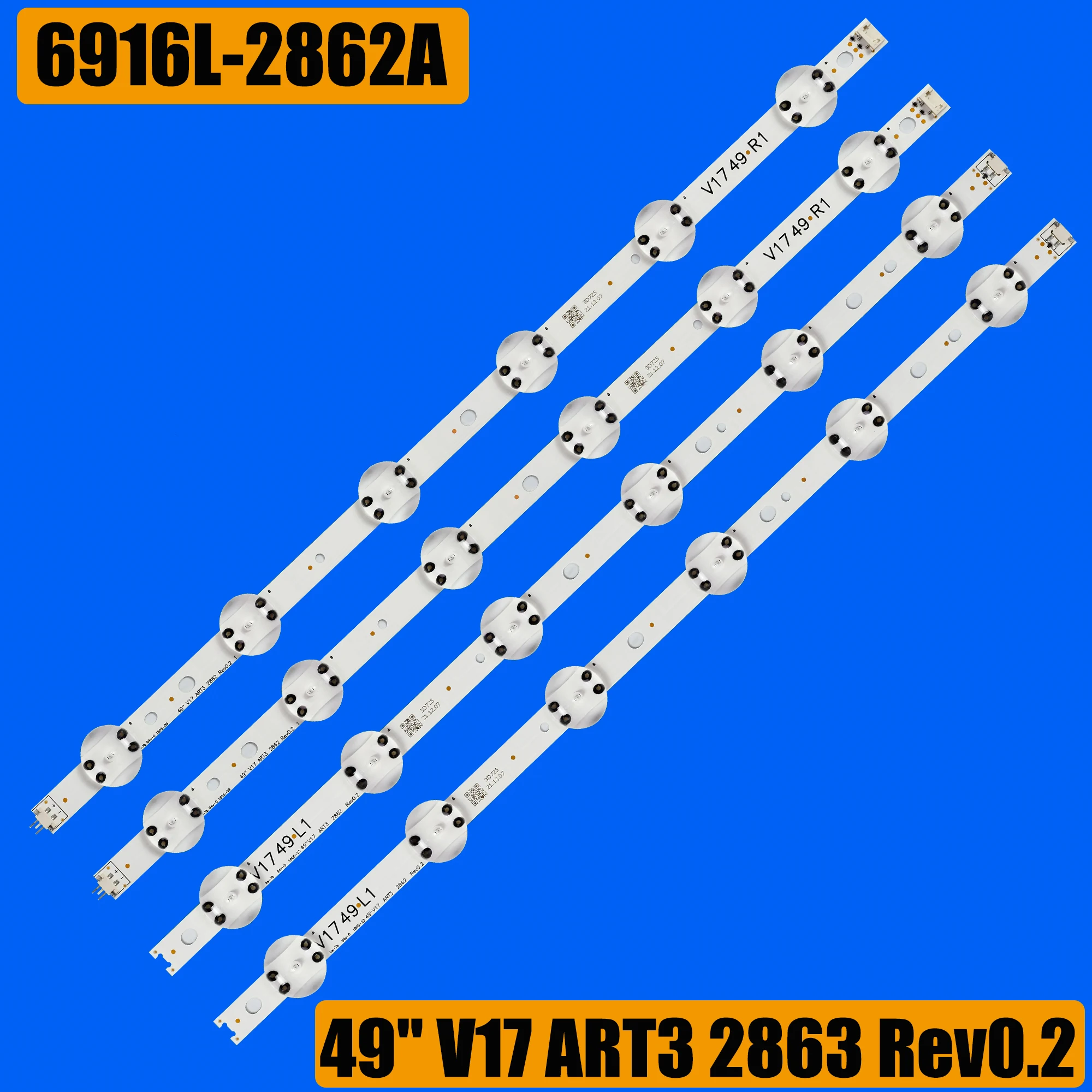 

1/5/8 Kit LED Backlight strip For LG 49UJ6100 49SK7900PVB 49SJ8109 49SJ800Y 49SJ800T 49LV340C-CB 6916L-2863B 6916L-2862B