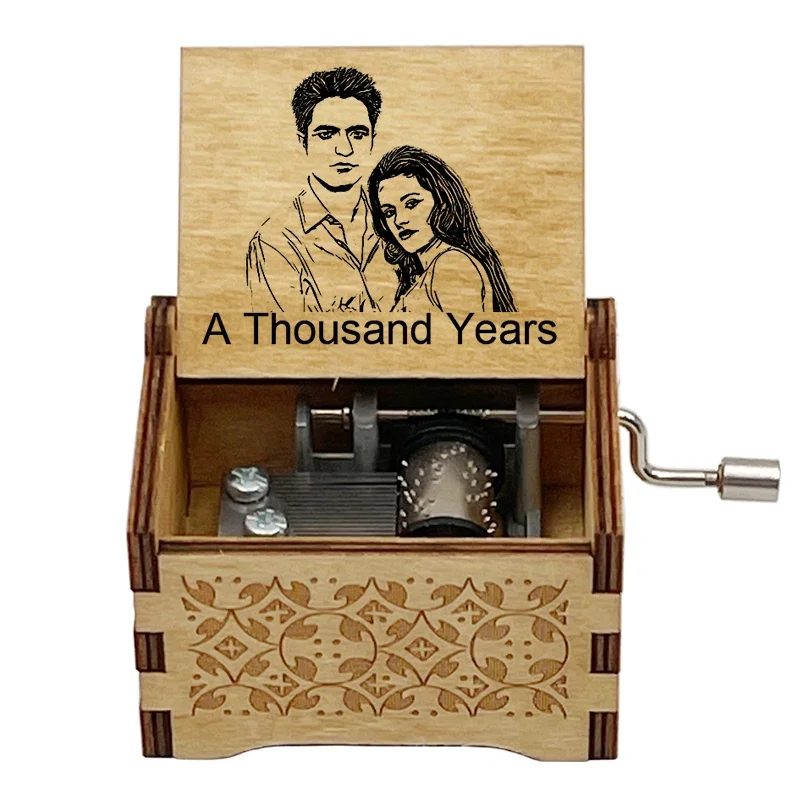Music Box Carousel Music Box A Thousand Years Vampire Movie Music Box Handed Wooden 18 Tones Wedding Romance Song Girlfriend New Year Christmas Gift