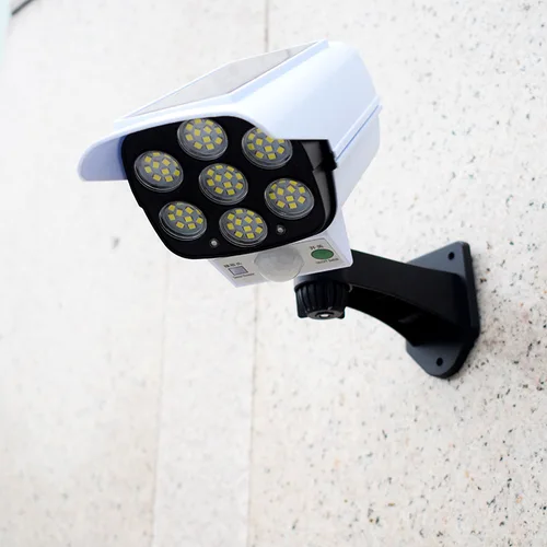 77 LED 태양광 모션 센서 보안 더미 카메라, 무선 야외 투광 조명, IP65 방수 램프, 홈 가든용 3 가지 모드 2