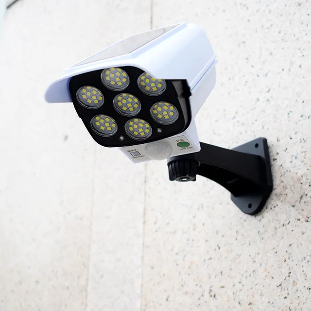 77 Led Napenergia -Fényérzékelő Biztonsági Dummy Kamera Vezeték Nélküli Kültéri Árvíz Ip65 Vízálló Lámpa 3 Mód Az Otthoni Kerthez - Image 2