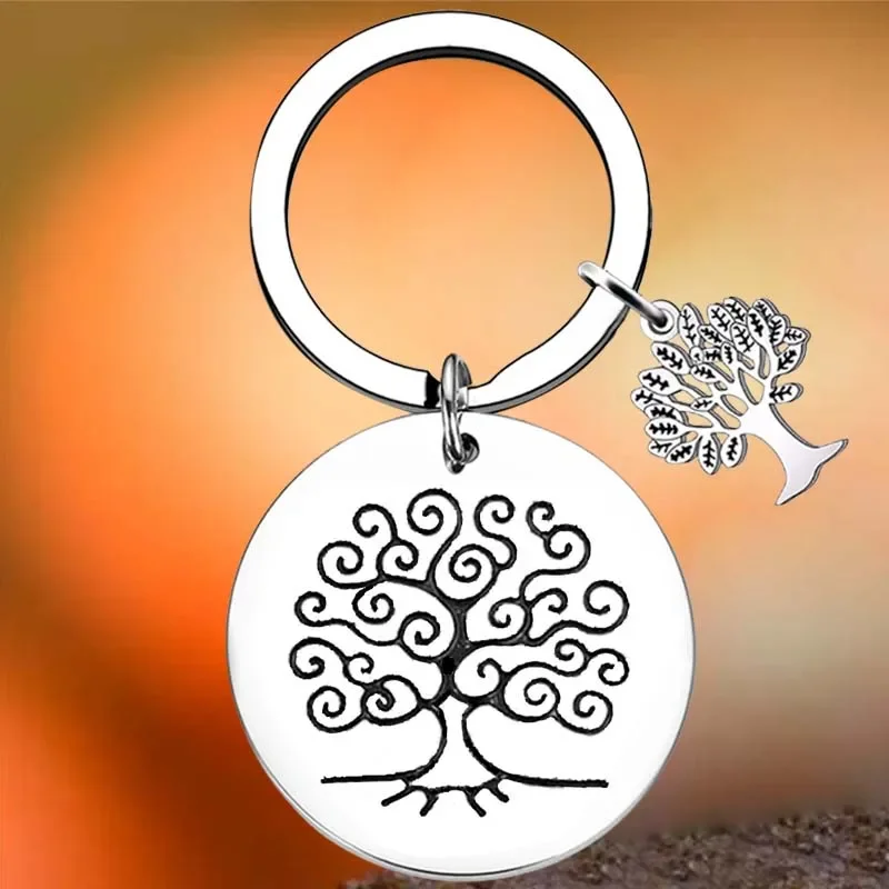 

Hot Famliy tree Key Chain Ring life tree keychains pendant dad mom sister brother Gifts