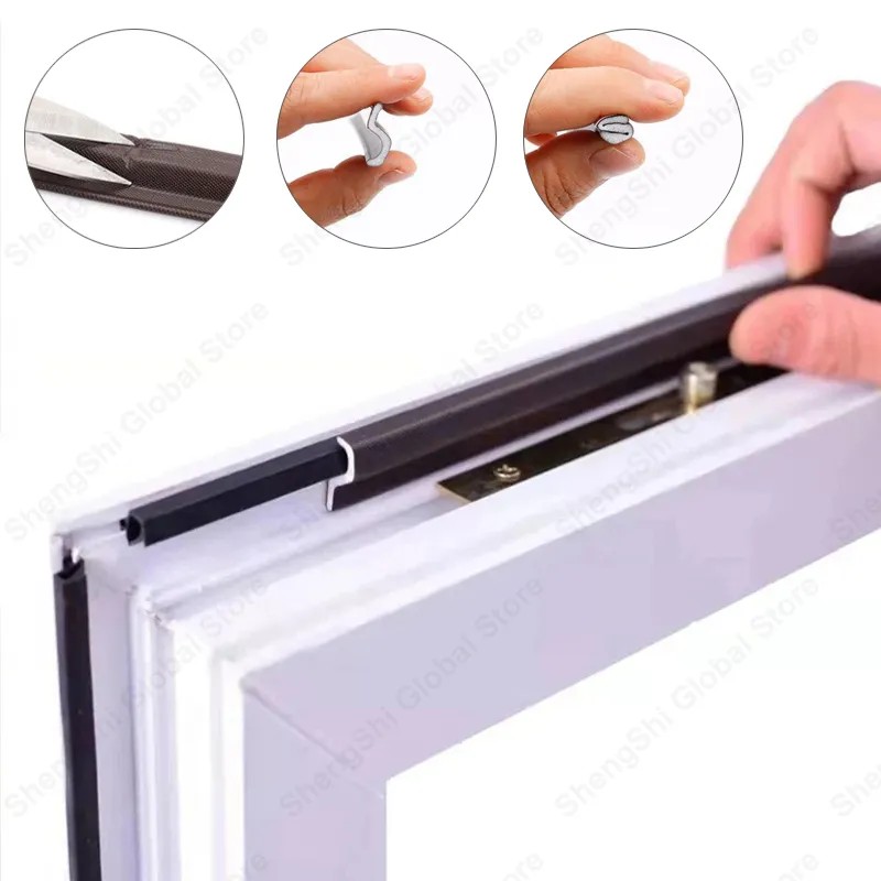 6-24M Doors and Windows Sealing Strip Sliding Window Seal Sealing Tape Weather Stripping Door Seal Self-Adhesive Soundproof Foam
