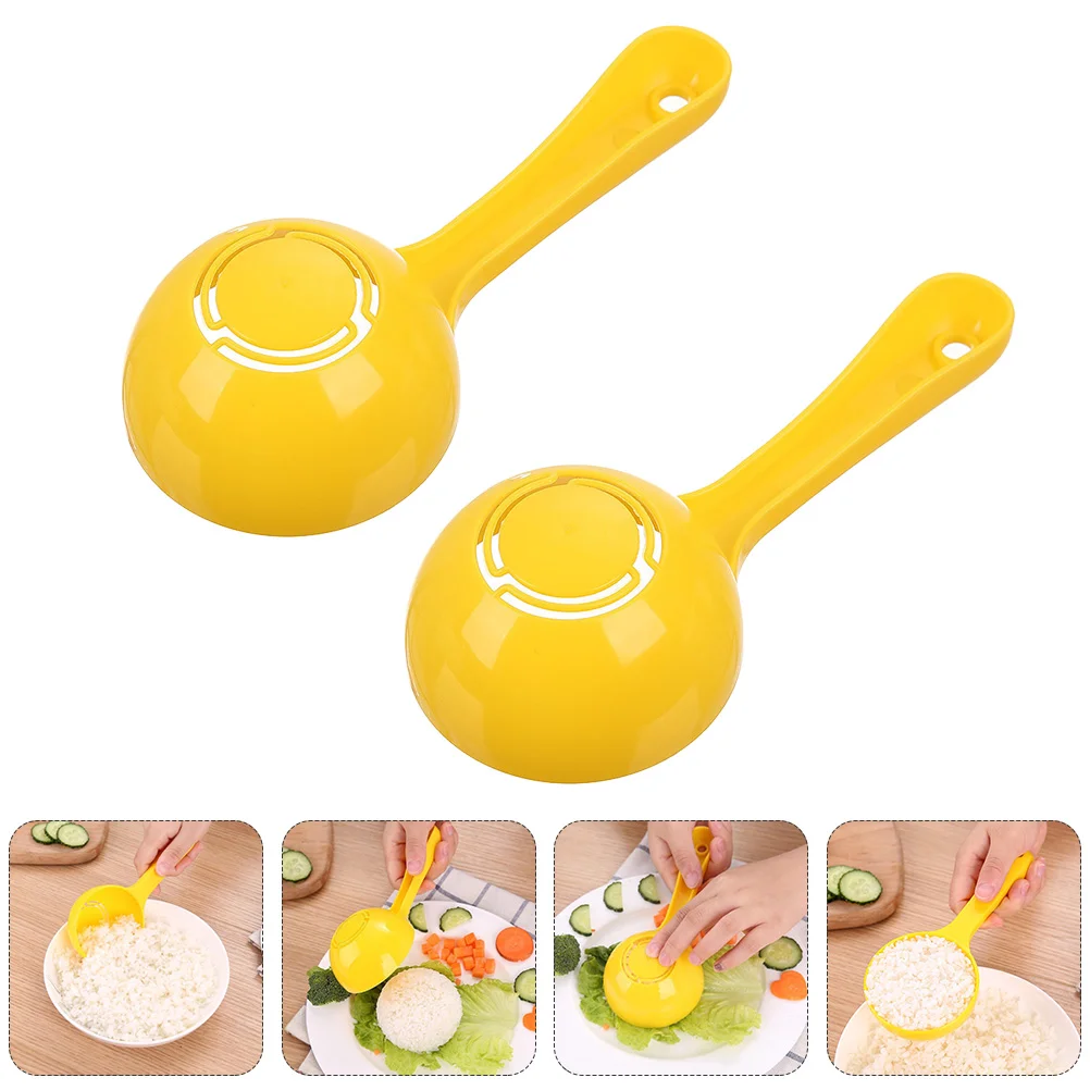 

Doitool Sushi Rice Spoon Onigiri Mold Rice Paddle Spoon Set 2 Semicircular Rice Spoon Shovel Handmade Bento Mould Ball Shaped