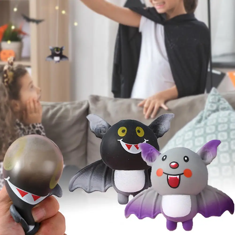 

Антистрессовая игрушка, гибкая мультяшная игрушка для снятия скуки, фиджет-игрушка, кукла-летучая мышь на Хэллоуин, игрушки-сжималки, забавная игрушка для Хэллоуина