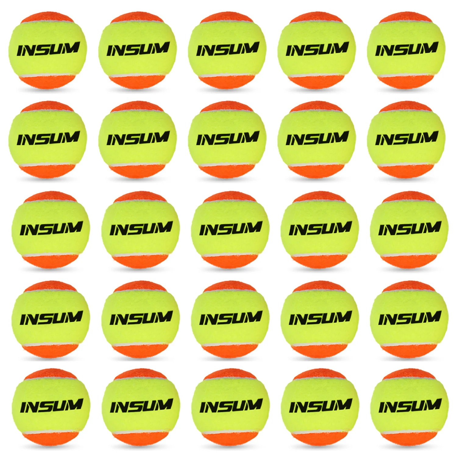 Tennis Balls INSUM Beach Tennis Balls 50% Standard Pressure Premium Quality for Beach and Outdoor Training Balls