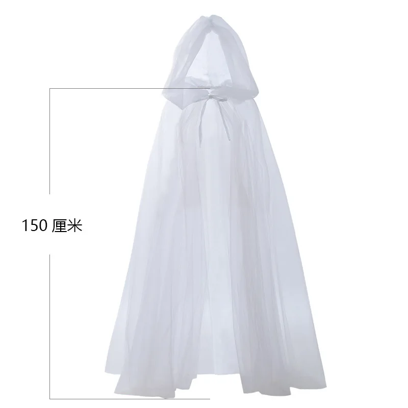 Cape de Sorcière Elfe en Tulle à Capuche – photo 3