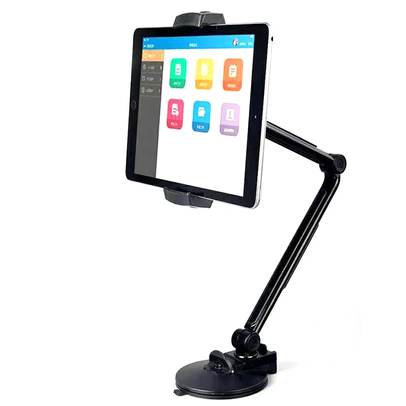 Car Tablet Stand Suction Cup Mount Aluminum Alloy Adjustable Holder For Ipad Pro 12.9 11 Air