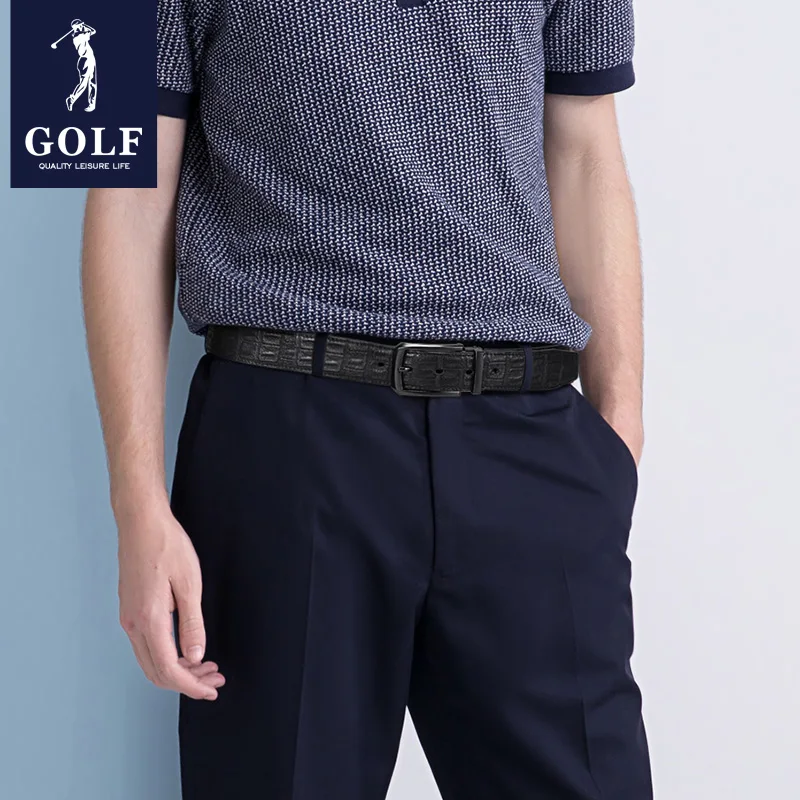 남성용 골프 가죽 벨트, 캐쥬얼 및 다용도, 자동 버클 벨트, 암소 가죽, 다용도 비즈니스 바지, 중간 벨트