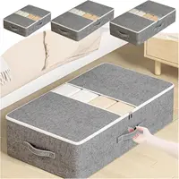 Bac de rangement pour vêtements, couette sous le lit, conteneur de rangement pliable, organisateur de vêtements avec fermeture éclair robuste pour tissu de couverture 1