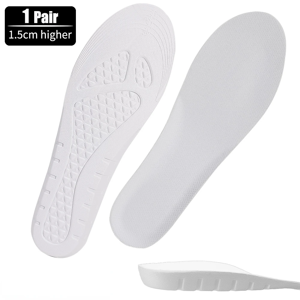 ตัวเลือกสินค้า พื้นรองเท้ากีฬาเพิ่มความสูงความสูง1.5/2.5/3.5ซม. Insole Memory Foam ป๊อปคอร์สำหรับเท้าผู้ชายผู้หญิงออร์โทพีดิกส์รองเท้าแทรกดูแลเท้า