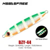 MSEASFREE Luminous Metal Artificial Bait 30G 40G 60G UV Sinking Saltwater Fishing Lure Metal Jig Seafishing Throw Jig 1