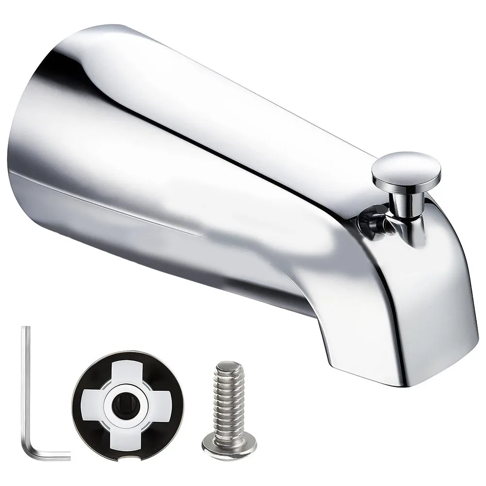 

Sliding Bath Spout Bathtub Faucet With Diverter Fits 1/2\\\" Copper Water Pipe Pull-up Diverter Tub Spout Bathroom Accessories