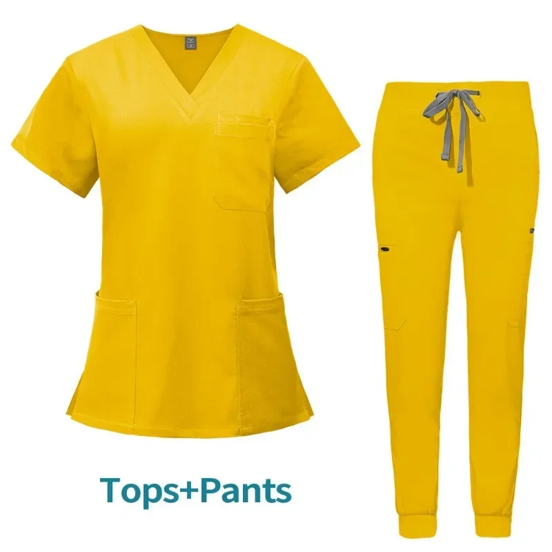 

High Quality Suit Medical Nurse Uniforms Multicolor Scrubs Set Beauty Salon Spa Work Clothes Surgical Gowns Nursing Accessories