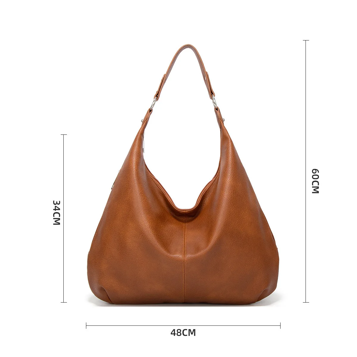 Large Capacity Tote Bag for Female New Trendy PU Leather Shoulder Bag Versatile Commuter 2024 Fashion Shopper Casual Totes Bag