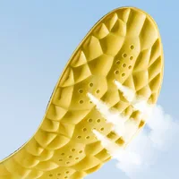 Semelles intérieures en mousse à mémoire de forme en latex souple pour hommes et femmes, coussin de soutien du pied de course, coussin de chaussure respirant Orth4WD, coussin d'insertion de soin des pieds, 4 pièces 4