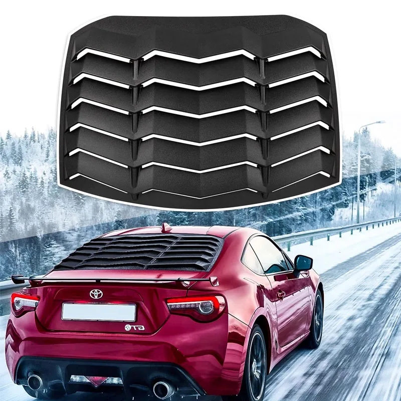 

Rear Window Louver Fit for 2013-2020 Subaru BRZ / Scion FR-S / Toyota GT86 Sun Shade Cover in GT Lambo Style (Matte Black)