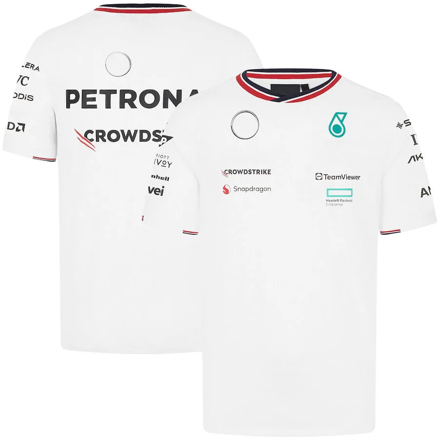 Camiseta de carreras de F1 de gran venta de verano de 2024, traje de ciclismo de manga corta, camiseta del equipo Petronas, deportes al aire libre, secado rápido