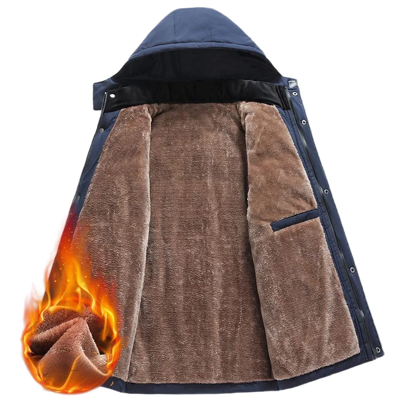 الشتاء رجل الصوف يندبروف سترة خارجية الرجال عادية...