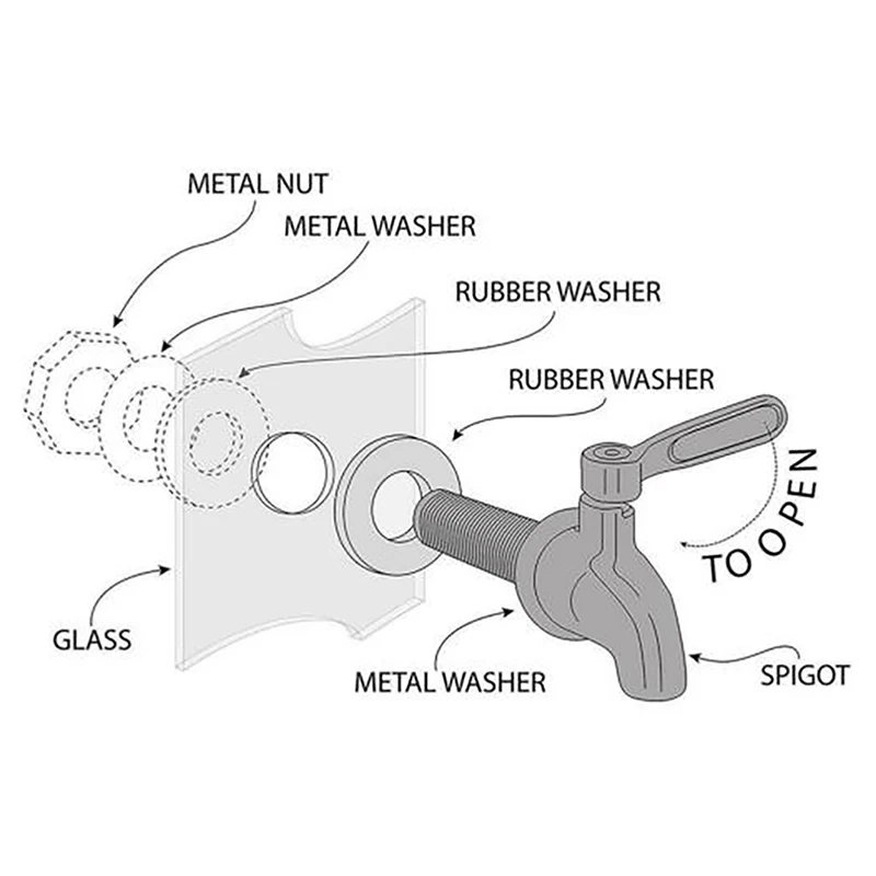 Stainless Steel Drink Water Dispenser Spigot Tap Thread Dia Nozzle For Wine Barrel Juice Beer Faucet Valve Switch