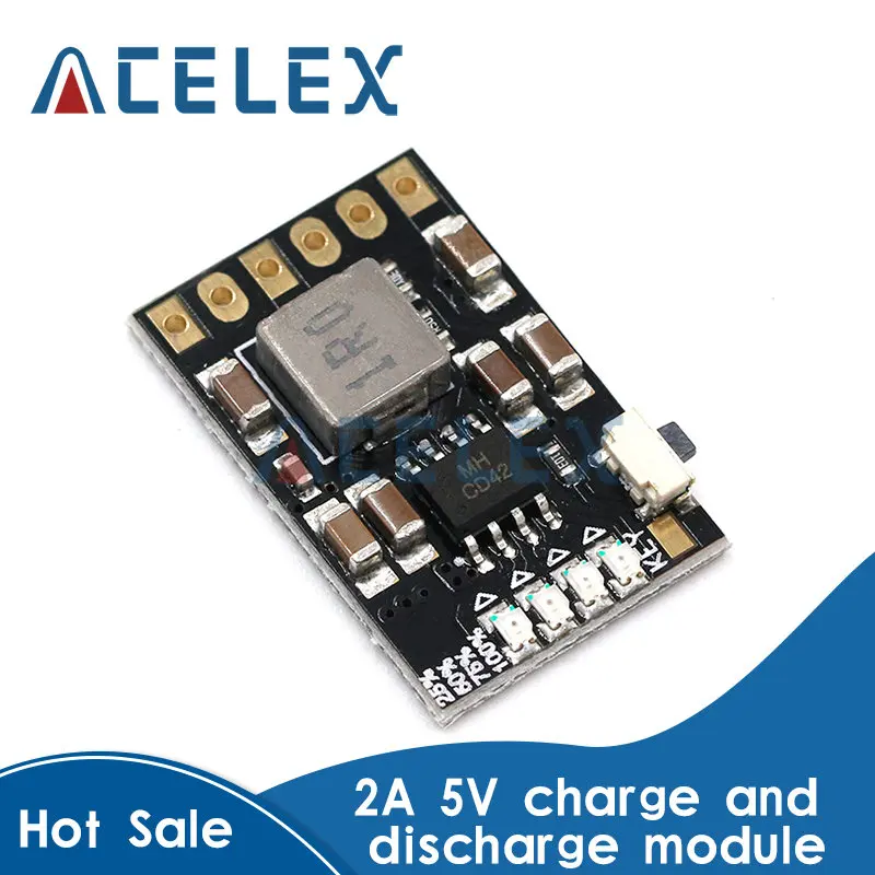 

2A 5V Charge Discharge Integrated 3.7V 4.2V Lithium Battery Boost Mobile Power Protection Diy Electronic PCB Board Module