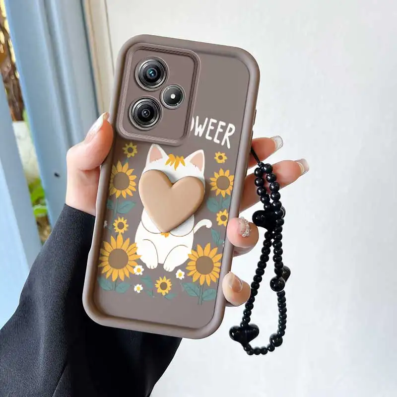 Happy Cat Phone Case Set with Lanyard and Craft Embellishments - 3 Piece Bundle