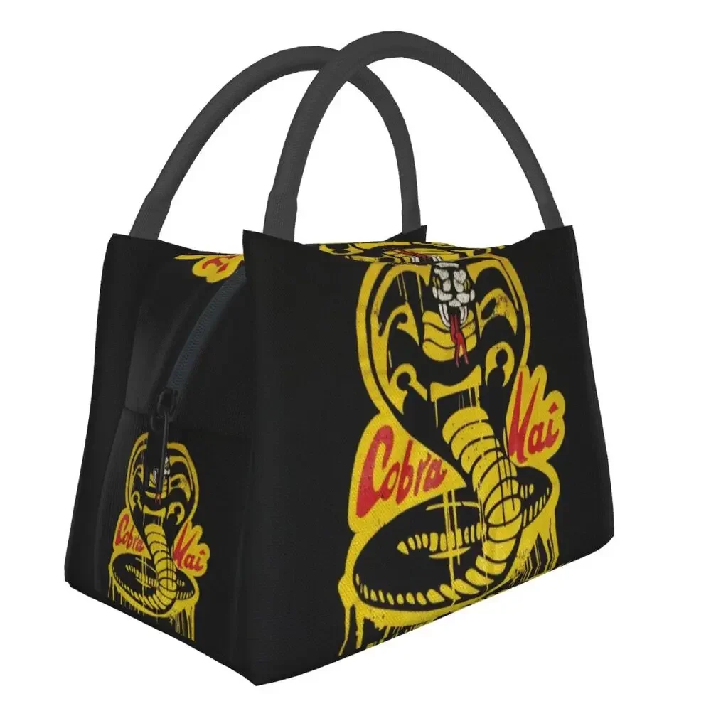 

Custom Retro Cobra Kai Lunch Bags Women Cooler Thermal Insulated Lunch Boxes For Office Travel