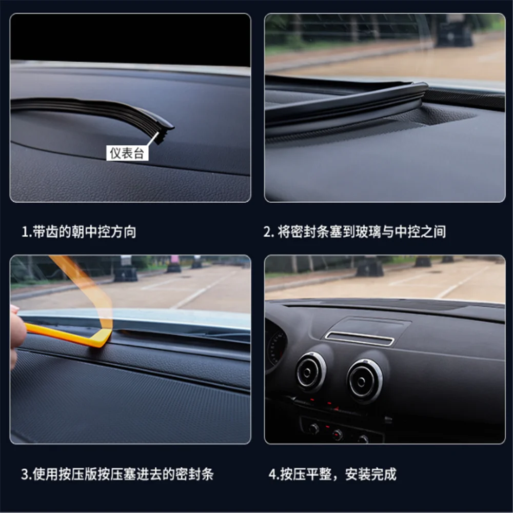 car Soundproof strip dashboard for Volkswagen Phaeton Phideon Variant Touran Beetle T-Cross T-Roc Atlas Amarok