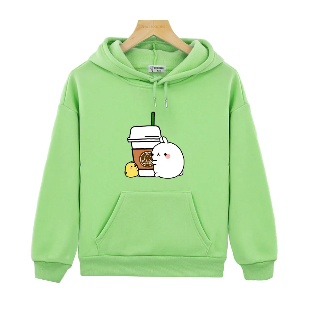 Children's Clothings Molang and Piupiu Hoodie Kids Cute Rabbit Print Sweatshirts Baby Boy Clothes Kawaii Top Teen Girls Clothing hoodie for kid Hoodies & Sweatshirts