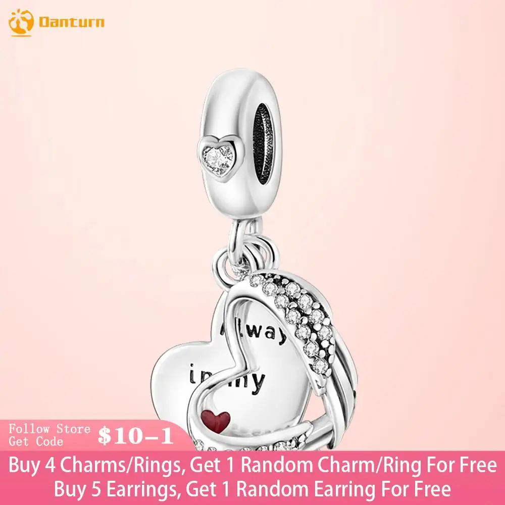 

Danturn 925 Sterling Silver Beads Eternal Love Dangle Charm fit Original Pandora Bracelets Fashion Women Jewelry