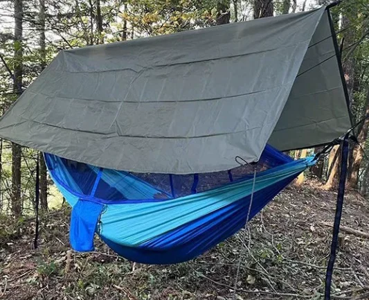 רשת יתושים חיצונית עמידה במים עם מסך שמש, מצנח פתיחה מהירה אוטומטית, רשת יתושים למחנאות חיצוניות