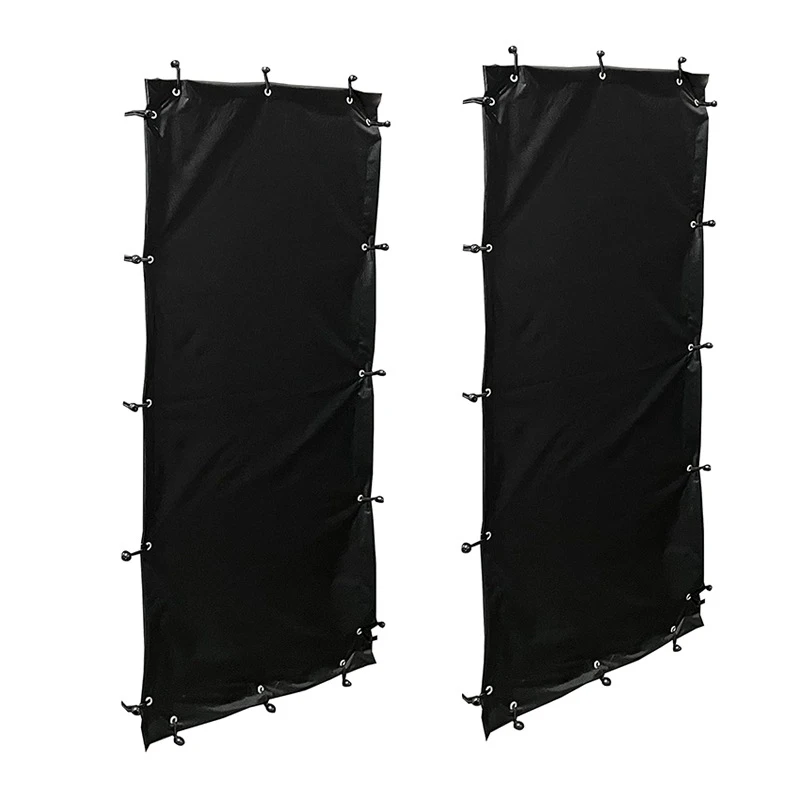 

2Pcs Firewood Rack Weatherproof Curtain Set, Timber Shed Polyester Panel Curtain Suitable For 70X185cm Timber Rack Easy To Use