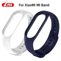 Silicone Sport Replacement Wristband for Smartwatch - Set of 10 - 2 Pieces (Blue and white)