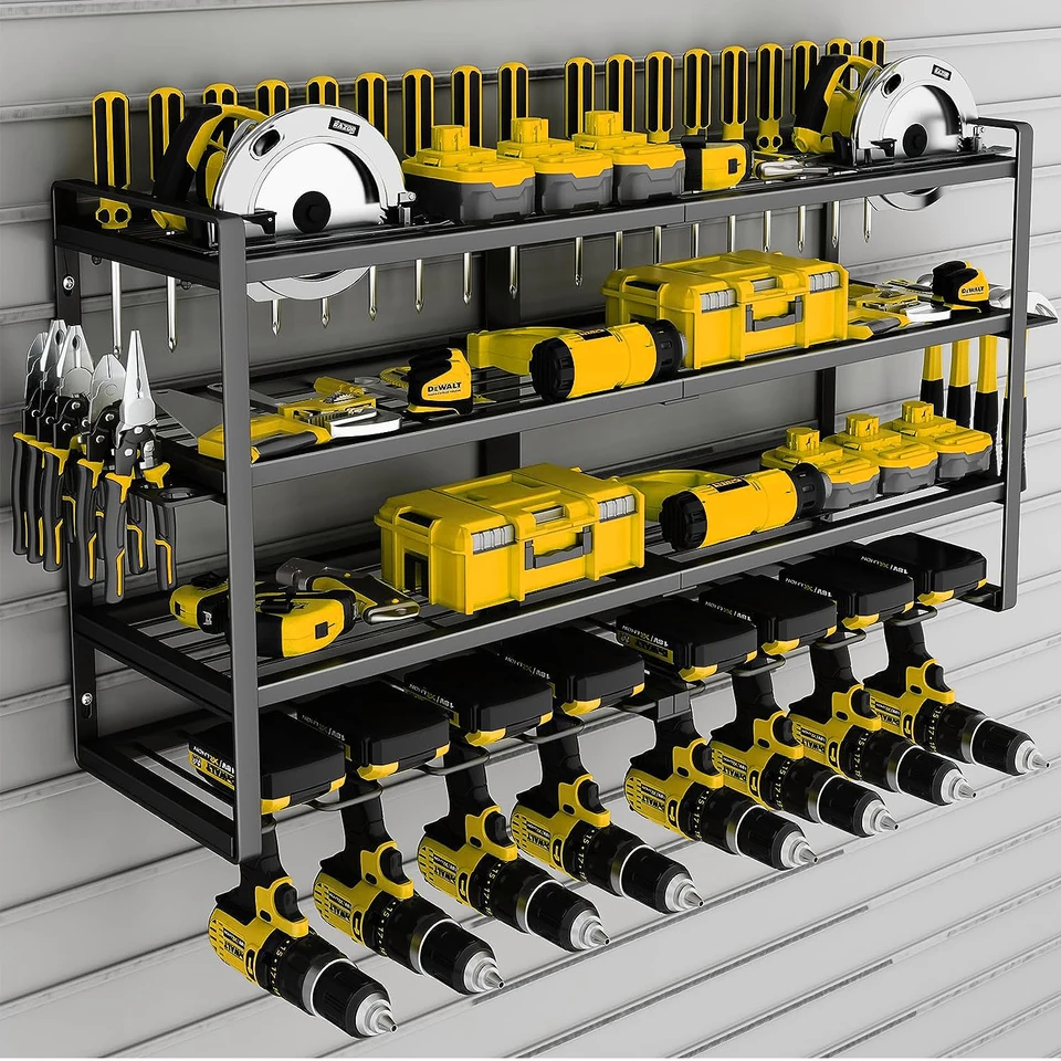 Heavy Duty Wall Mount Power Tool Organizer Rack