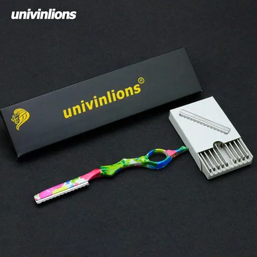 Univinlions profesyonel berber inceltme jilet düz kuaförlük jilet sopa salon saç kesme bıçağı kuaför makas
