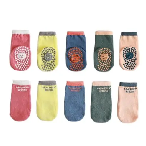 

3Pair 0-5 Y 2023 spring new baby socks non-slip dispensing kids toddler socks cute cartoon early classroom floor socks