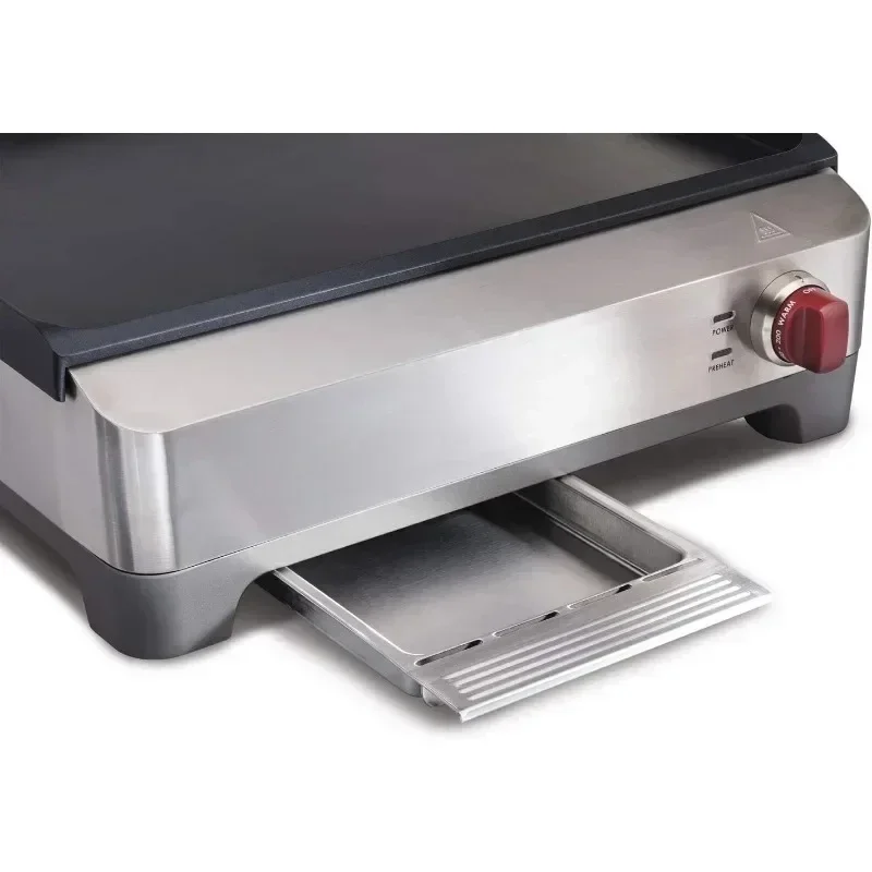Precision Electric Griddle, Indoor Grill, 200 sq. in, Nonstick Coating, Advanced Temperature Control, Stainless Steel 6
